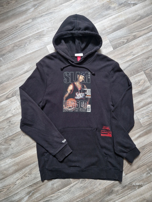 Allen Iverson Philadelphia 76ers SLAM Hoodie Size Large