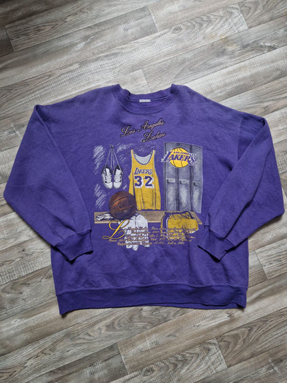 Magic Johnson Los Angeles Lakers Sweater Size XL