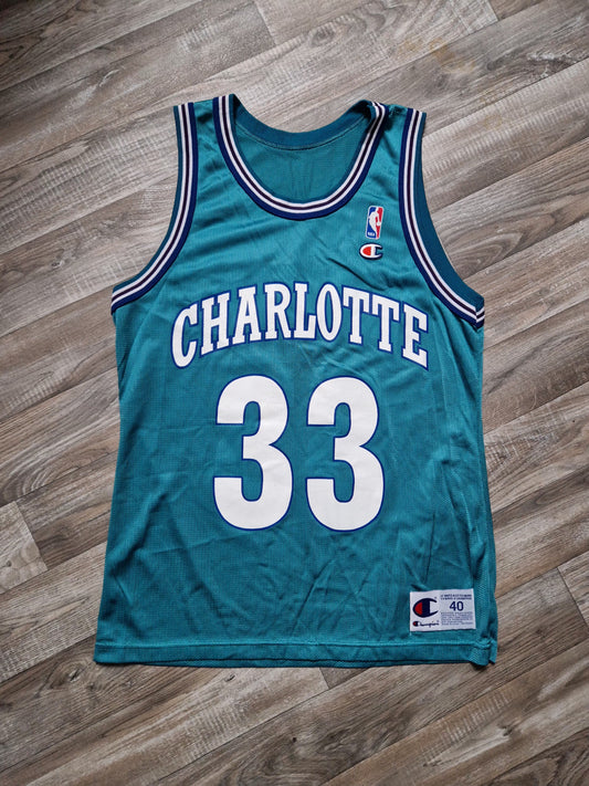 Alonzo Mourning Charlotte Hornets Jersey Size Medium