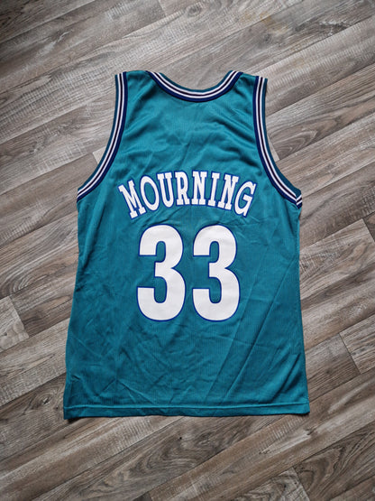 Alonzo Mourning Charlotte Hornets Jersey Size Medium