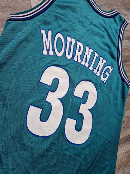 Alonzo Mourning Charlotte Hornets Jersey Size Medium