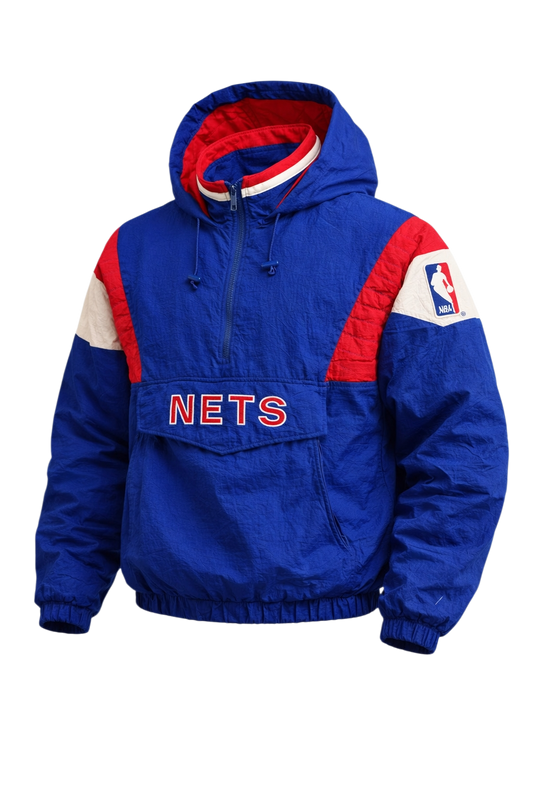New Jersey Nets Quarter Zip Jacket Size Large