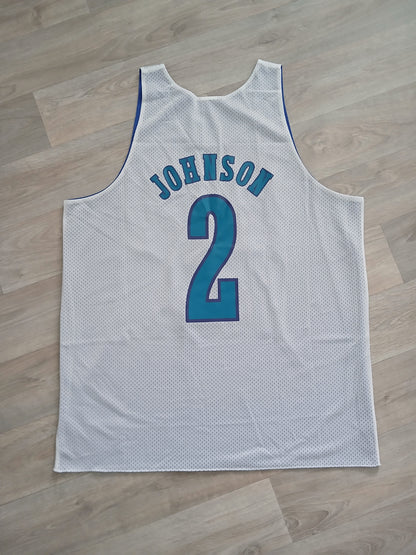 Larry Johnson Reversible Charlotte Hornets Jersey Size XL