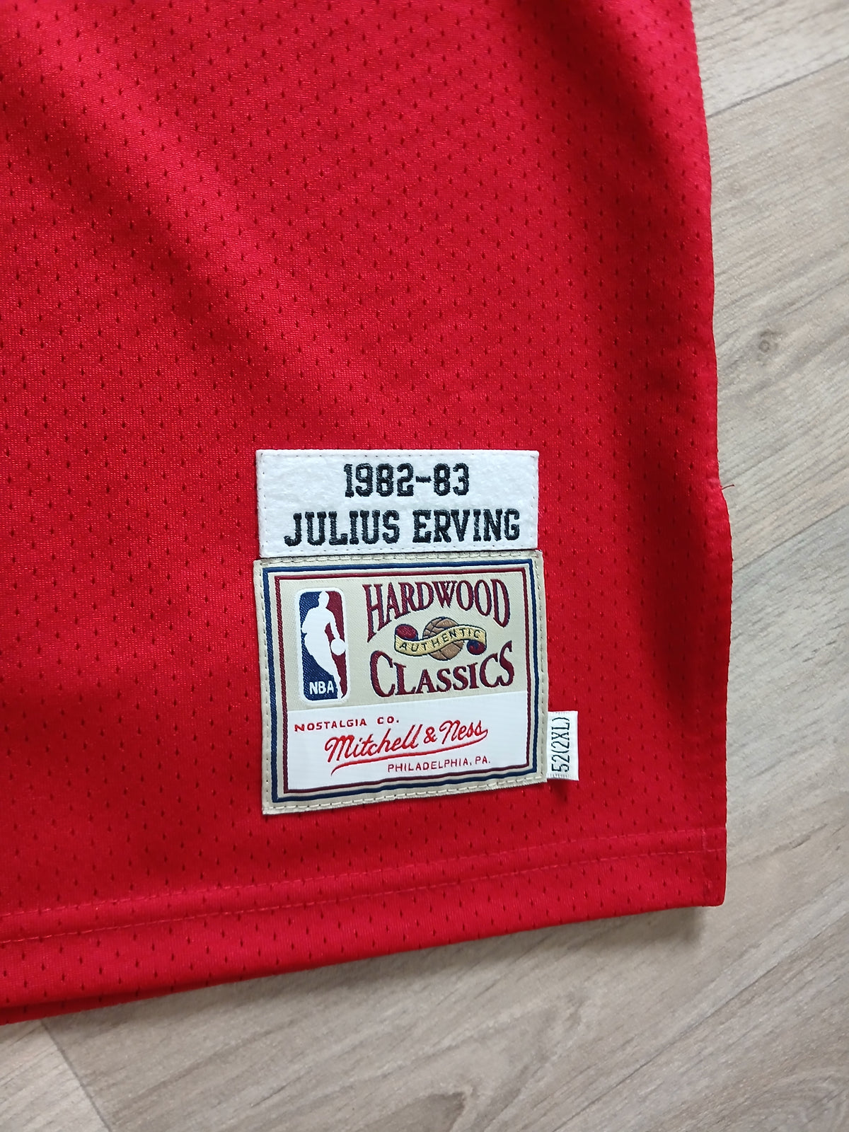 Julius "Dr J" Erving Authentic Philadelphia 76ers Jersey Size 2XL
