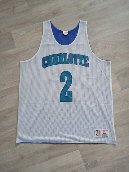 Larry Johnson Reversible Charlotte Hornets Jersey Size XL