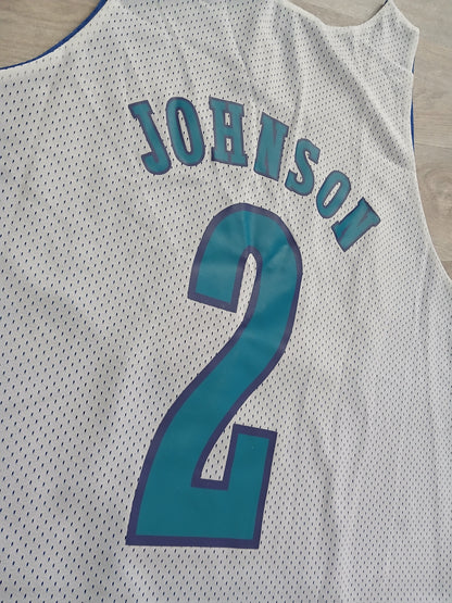 Larry Johnson Reversible Charlotte Hornets Jersey Size XL