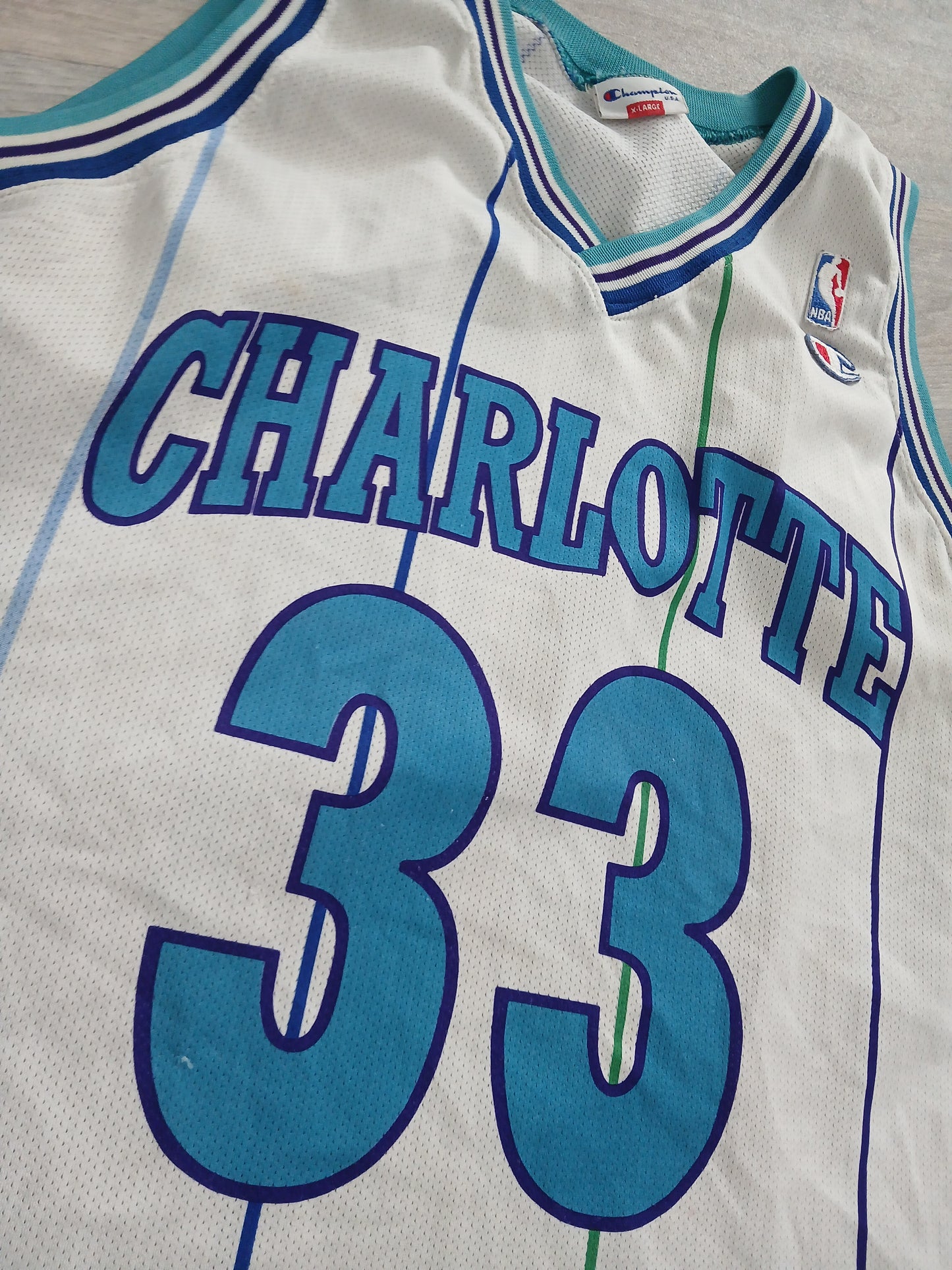 Alonzo Mourning Charlotte Hornets Jersey Size XL