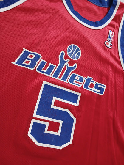 Juwan Howard Washington Bullets Jersey Size Large