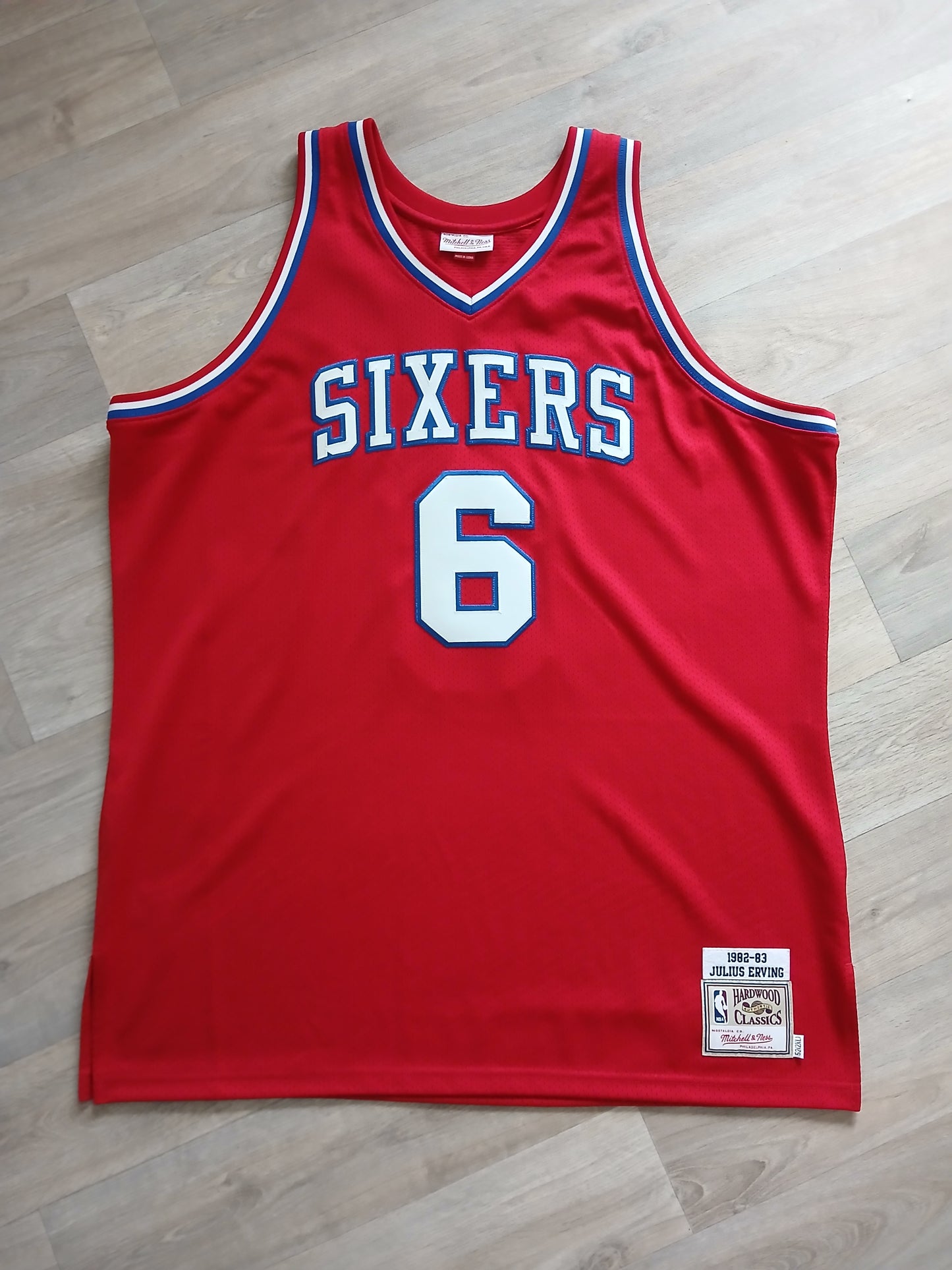 Julius "Dr J" Erving Authentic Philadelphia 76ers Jersey Size 2XL