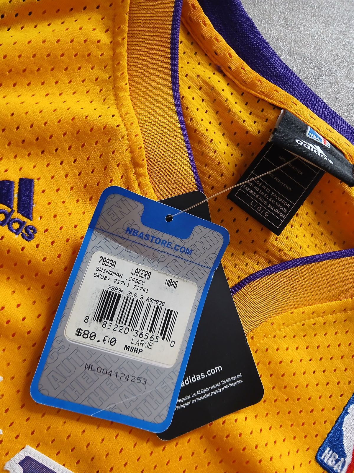 Kobe Bryant Los Angeles Lakers Jersey Size Large