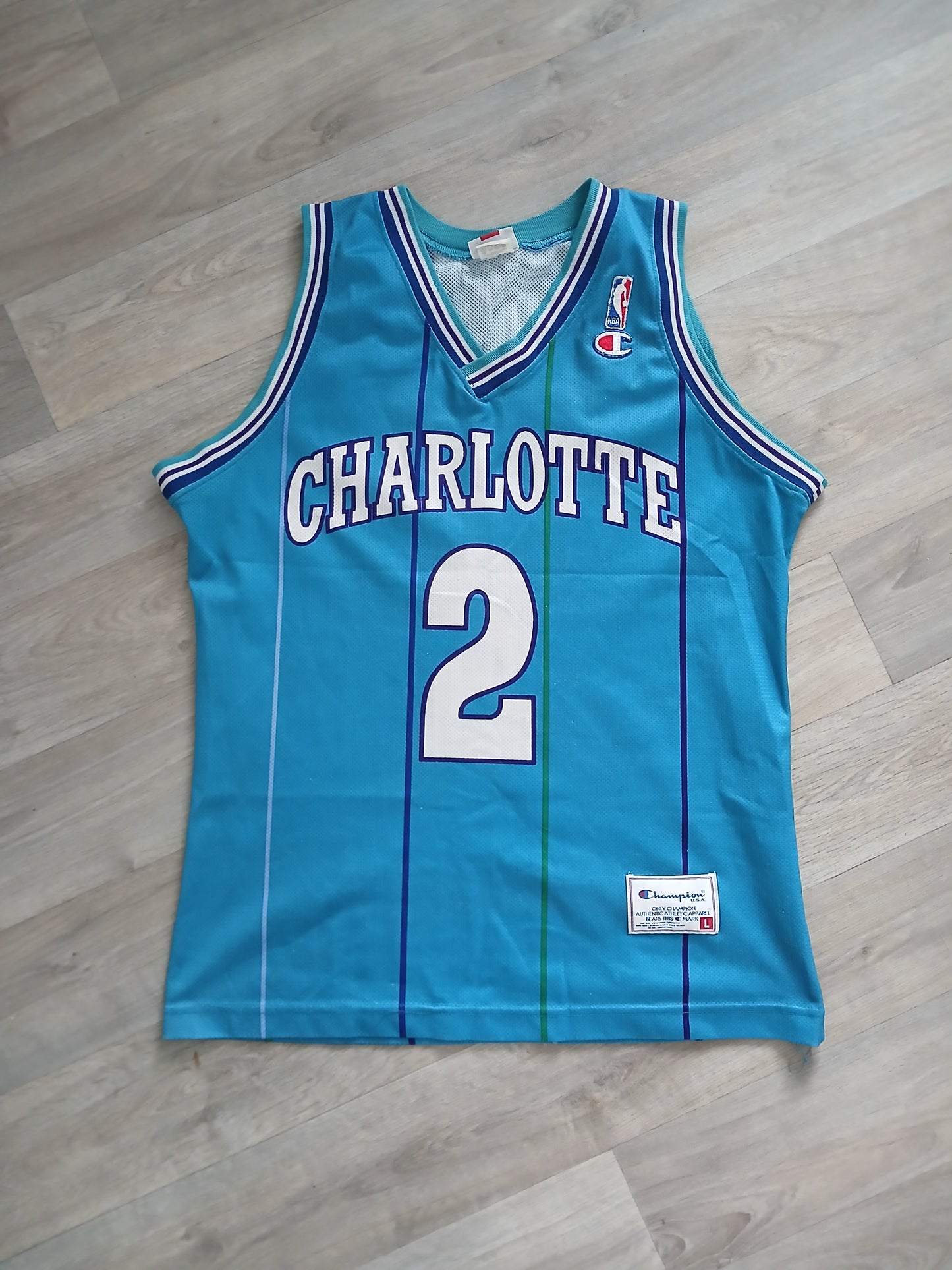 Larry Johnson Charlotte Hornets Jersey Size Large