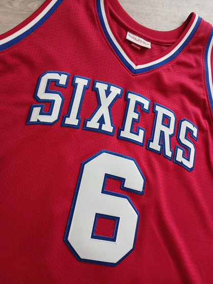 Julius "Dr J" Erving Authentic Philadelphia 76ers Jersey Size 2XL