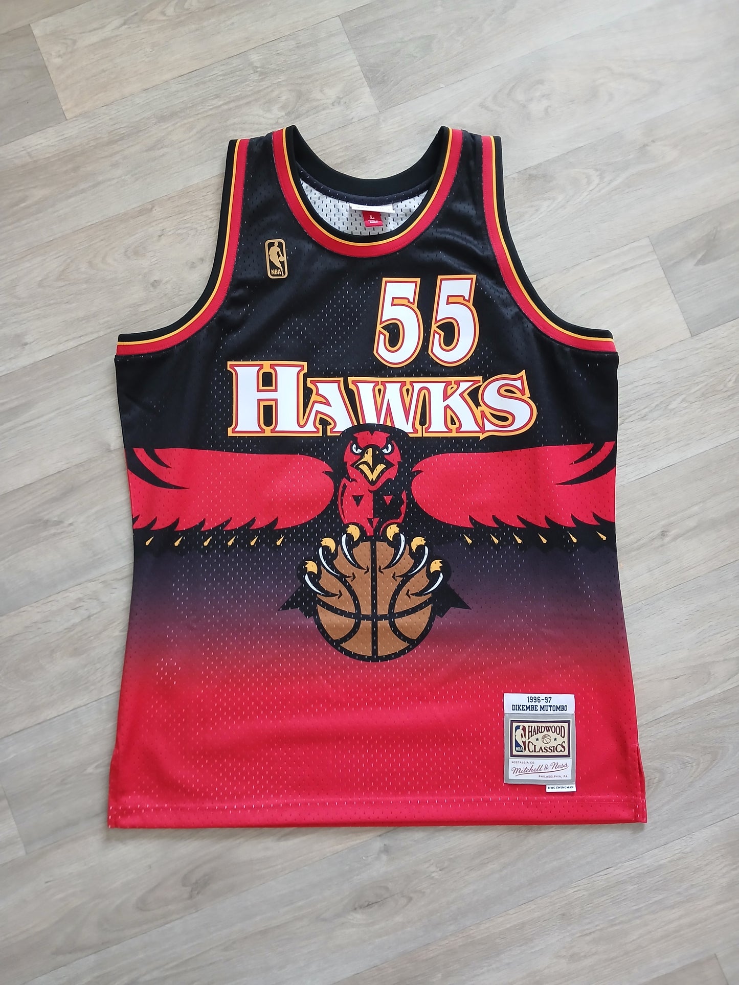 Dikembe Mutombo Atlanta Hawks Jersey Size Large