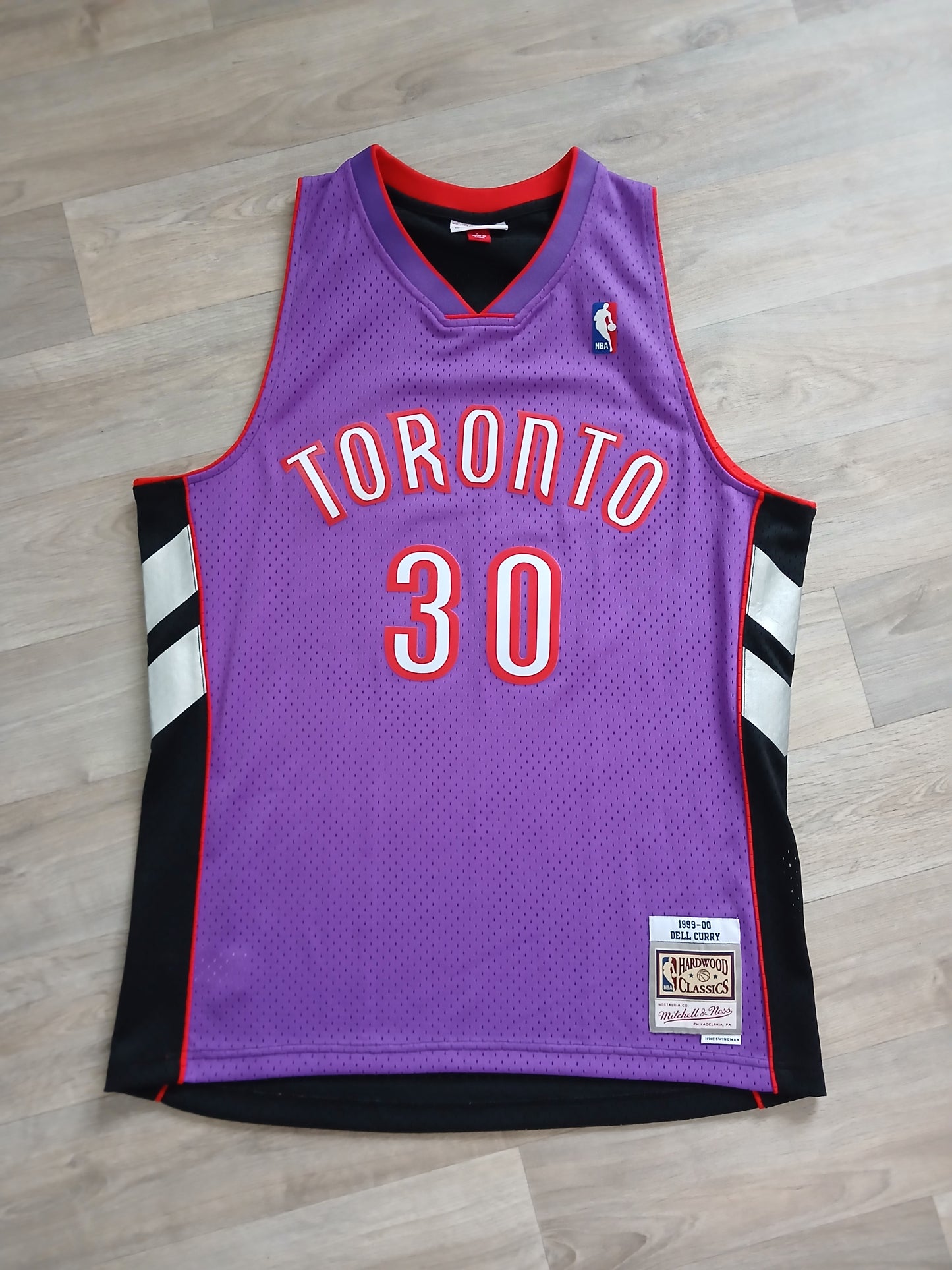 Dell Curry Toronto Raptors Jersey Size Large