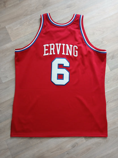 Julius "Dr J" Erving Authentic Philadelphia 76ers Jersey Size 2XL