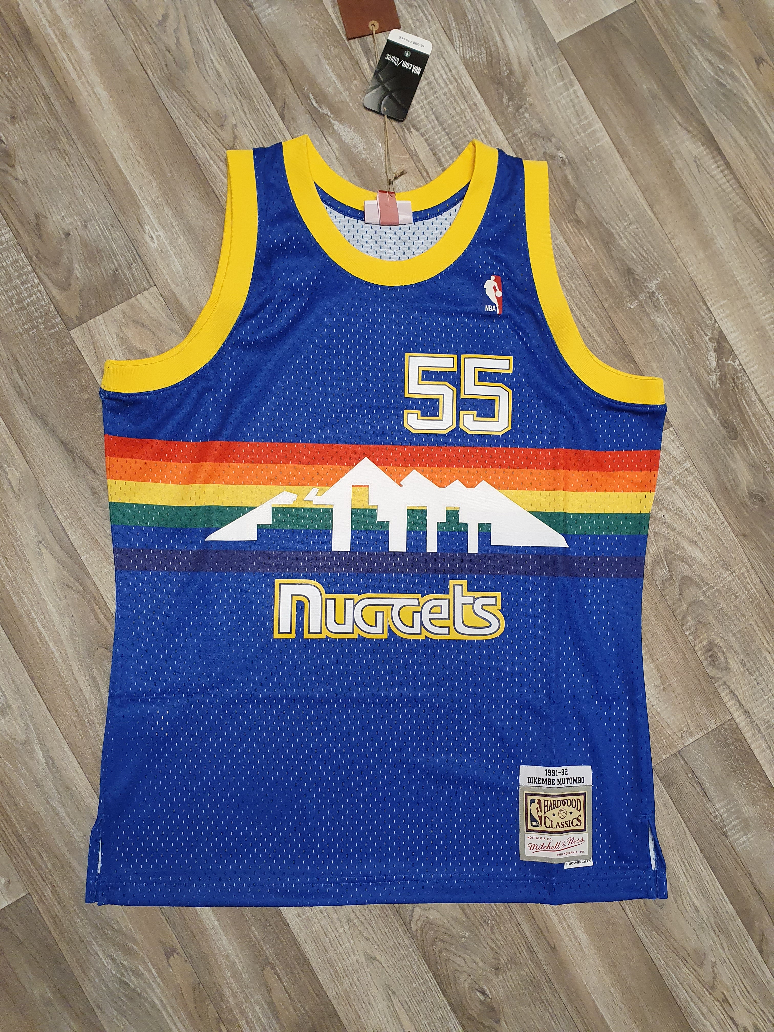 Mitchell & Ness Dikembe Mutombo 1991-92 high quality Denver Nuggets Jersey