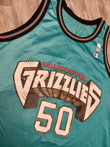BRYANT REEVES VANCOUVER GRIZZLIES Champion Jersey White 44 Large