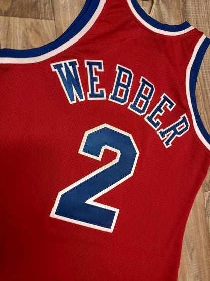Chris Webber Authentic Washington Bullets Jersey Size Small