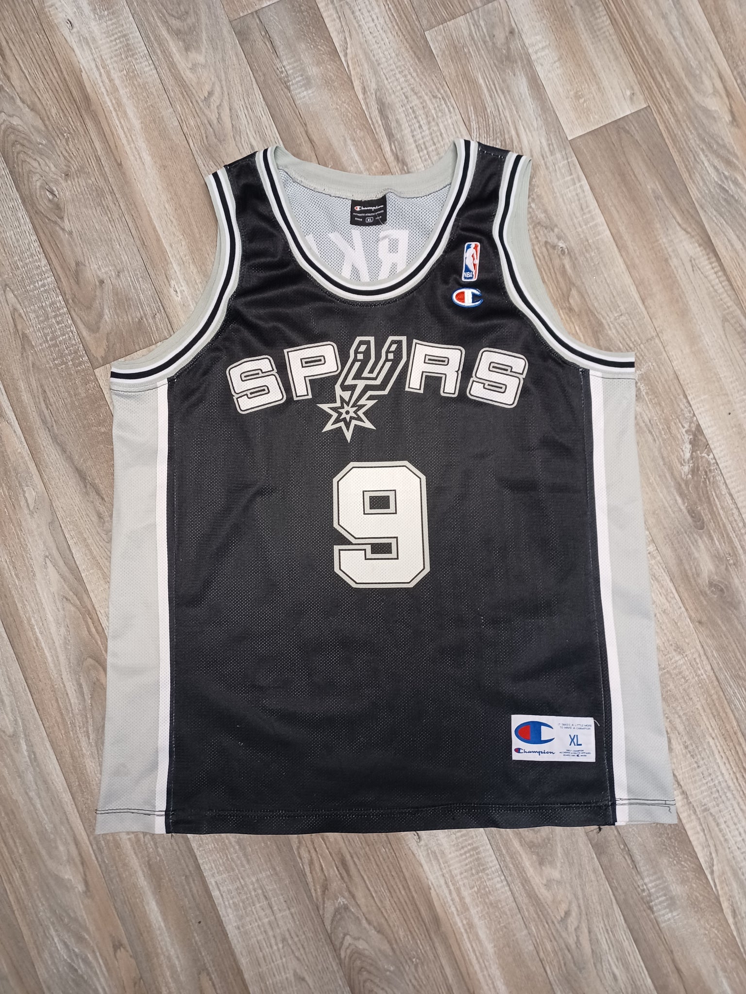 Parker sporting retro Spurs uniforms when they were the San