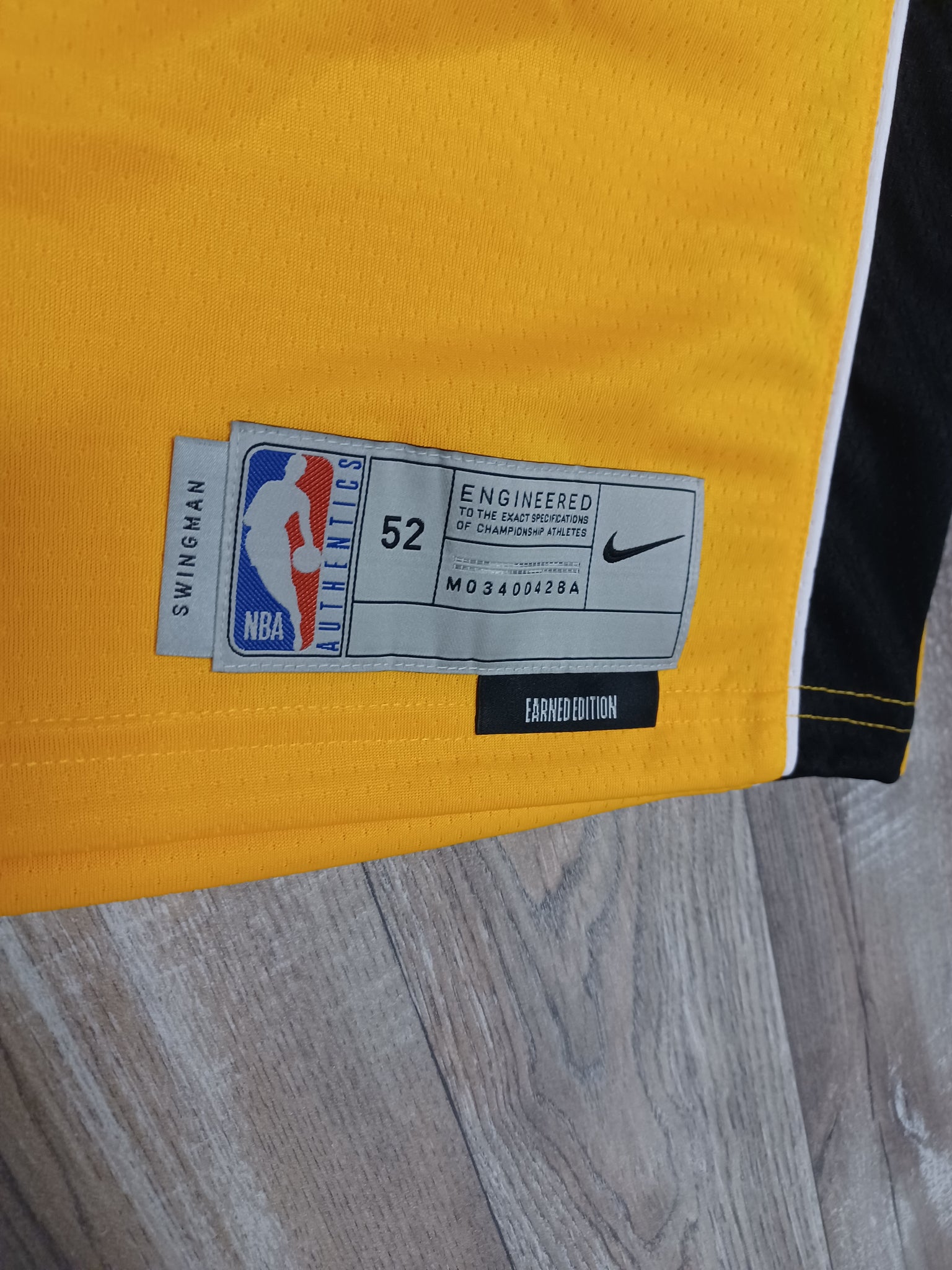 Miami Heat Nike NBA Earned Edition Swingman Jersey - Yellow - Size