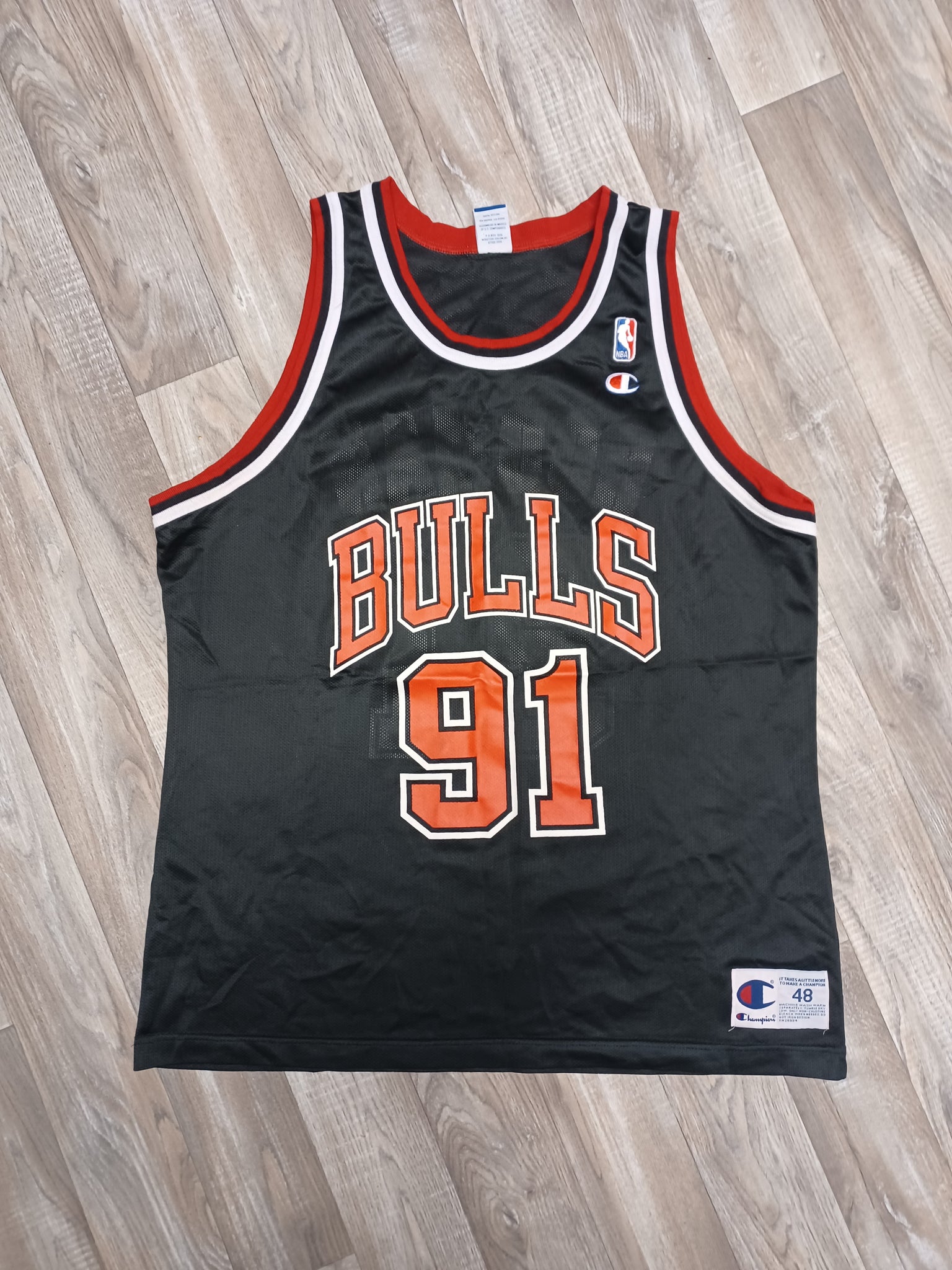 90's Dennis Rodman Chicago Bulls Champion NBA Jersey Size 48 XL