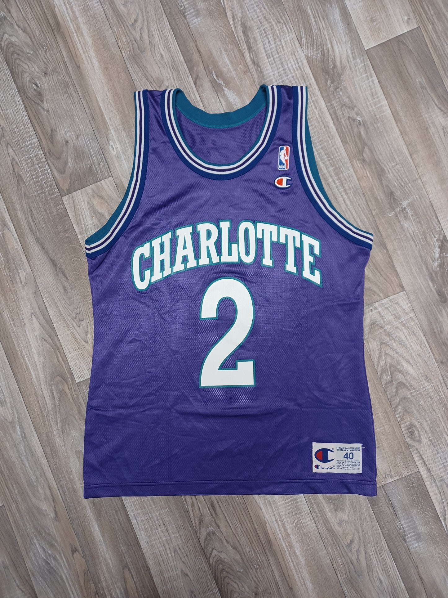 Larry Johnson Charlotte Hornets Jersey Size Medium