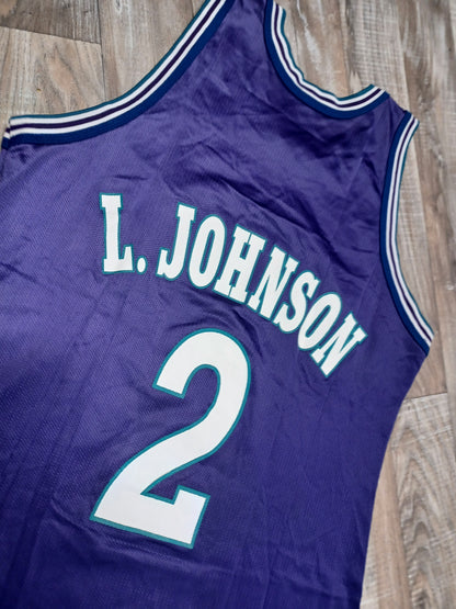 Larry Johnson Charlotte Hornets Jersey Size Medium