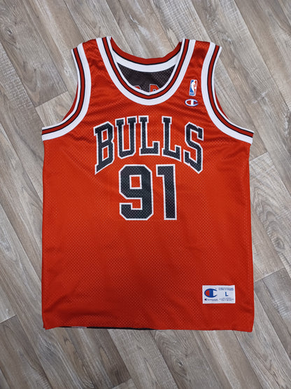 Michael Jordan/ Dennis Rodman Reversible Chicago Bulls Jersey Size Large