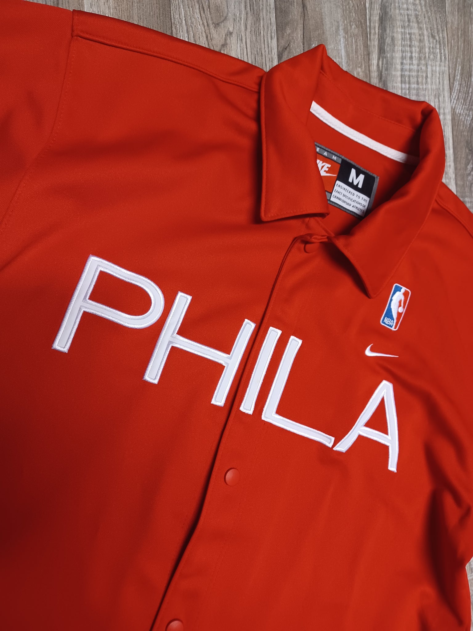 00's Philadelphia 76ers Sixers Nike NBA Shooting Warm Up Shirt Size Medium  – Rare VNTG