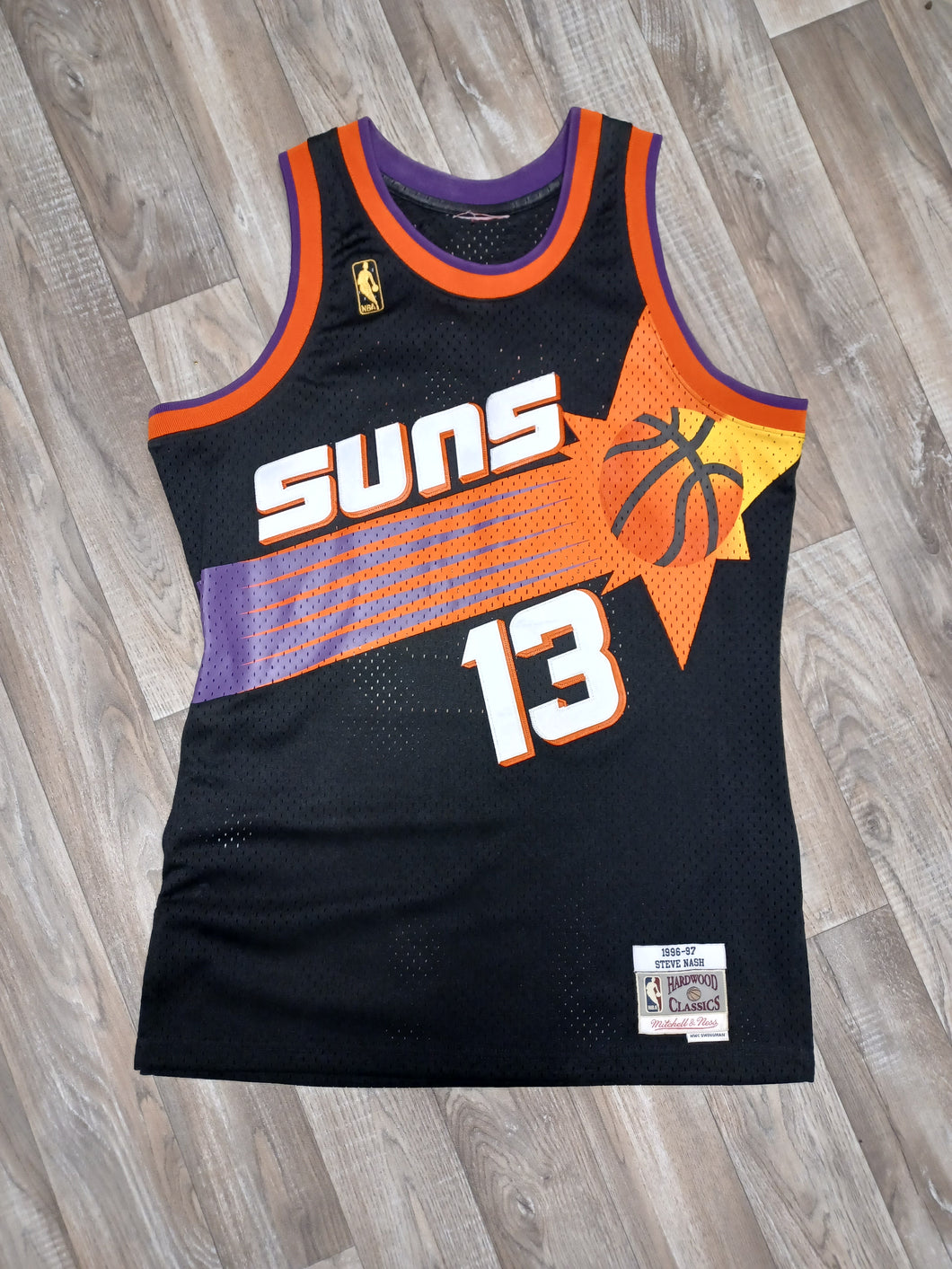 Black steve sale nash suns jersey