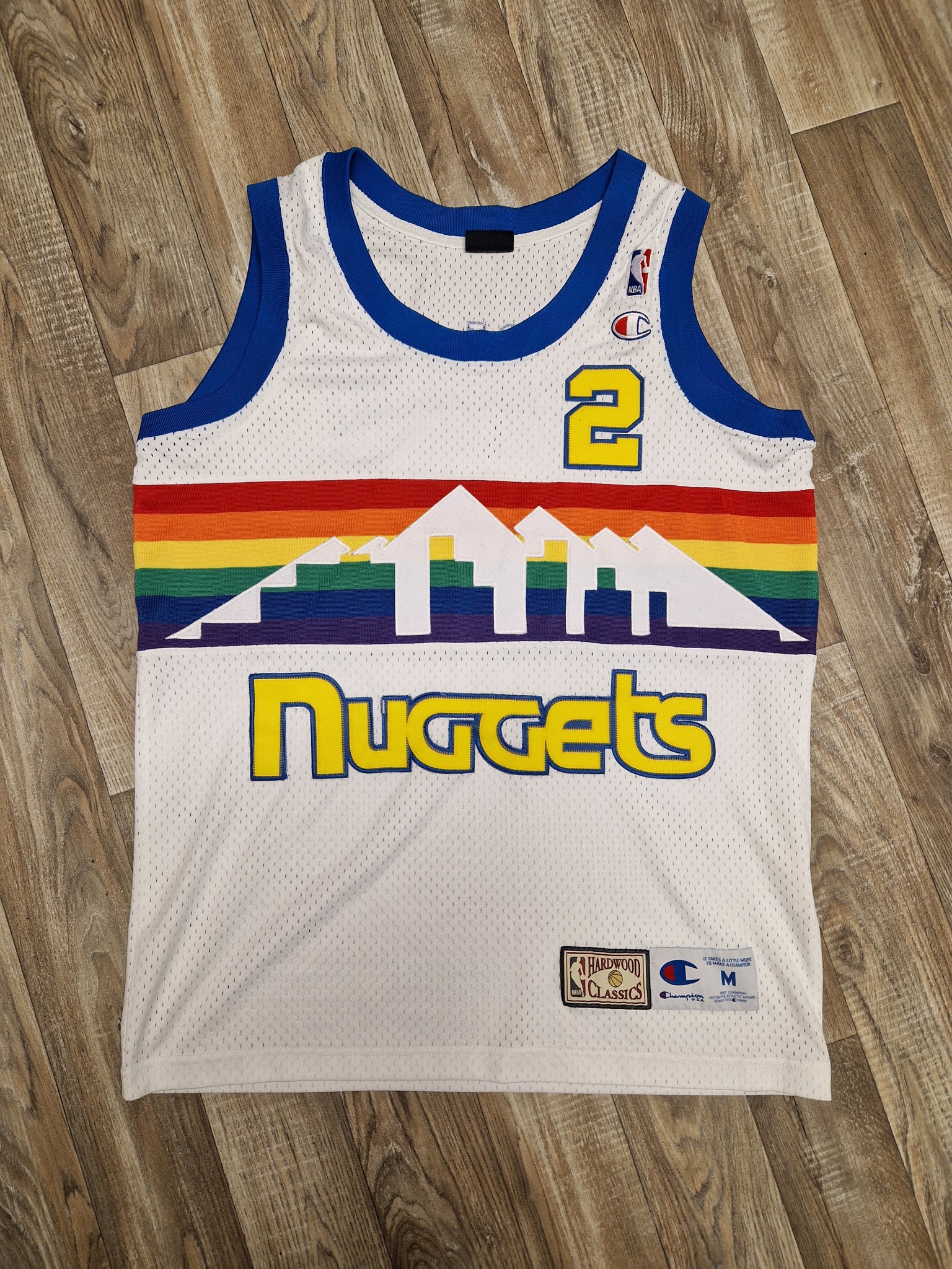 1983-84 Denver Nuggets Alex English #2 NBA Hardwood Throwbacks Jersey Size  56