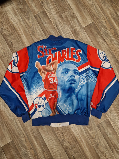 Charles Barkley Philadelphia 76ers Jacket Size Large