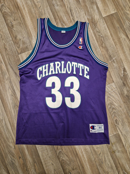 Alonzo Mourning Charlotte Hornets Jersey Size Large