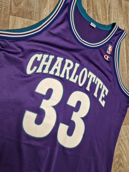 Alonzo Mourning Charlotte Hornets Jersey Size Large