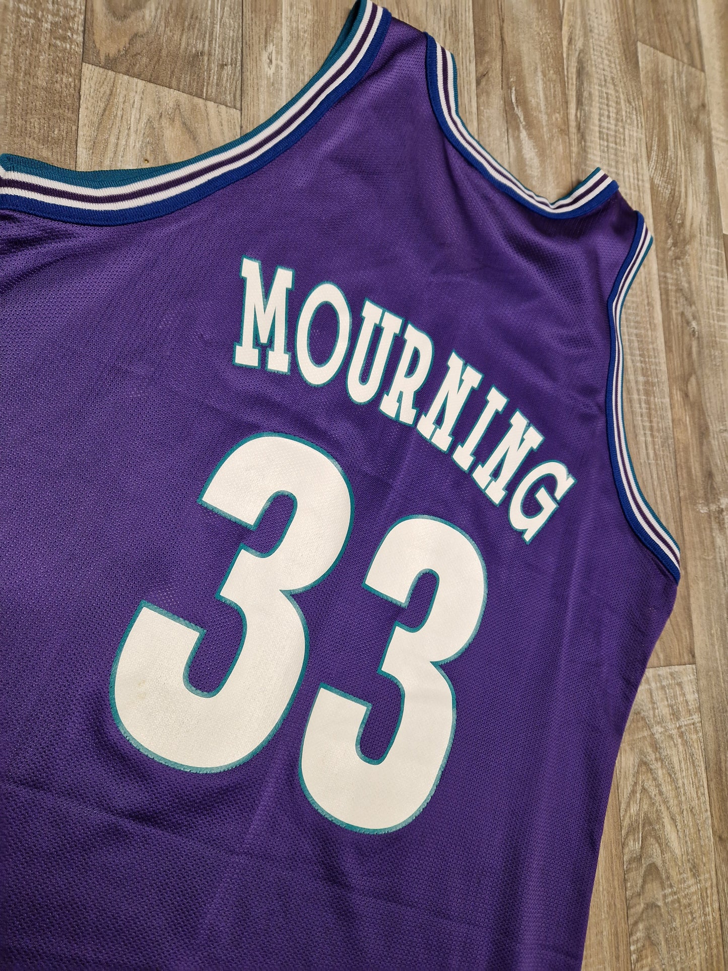 Alonzo Mourning Charlotte Hornets Jersey Size Large