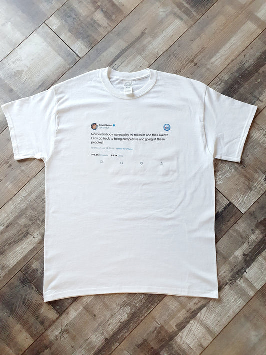 Kevin Durant Tweet T-Shirt Size Small Medium,Large and XL